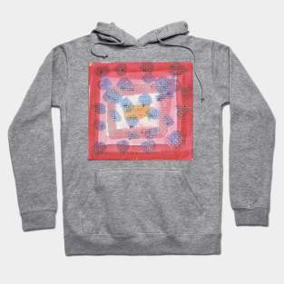 Dots with red rest Hoodie